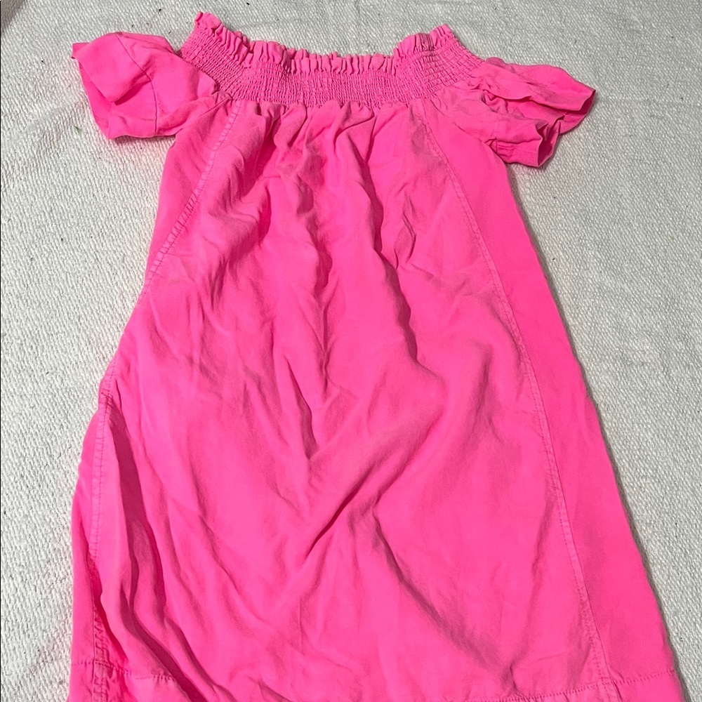 Off-Shoulder Pink Summer Dress